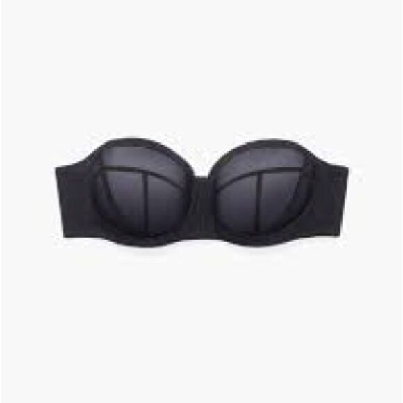Savage X Fenty Sheer Black strapless underwire Bra NWT - Picture 2 of 7